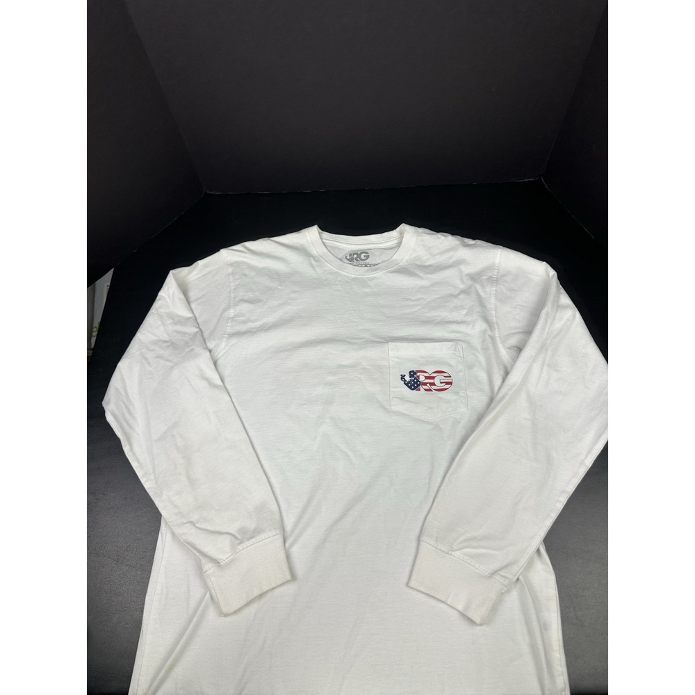 Rowdy Gentleman Pocket T Shirt White Back To Back World War Champs Mens XL SLIM